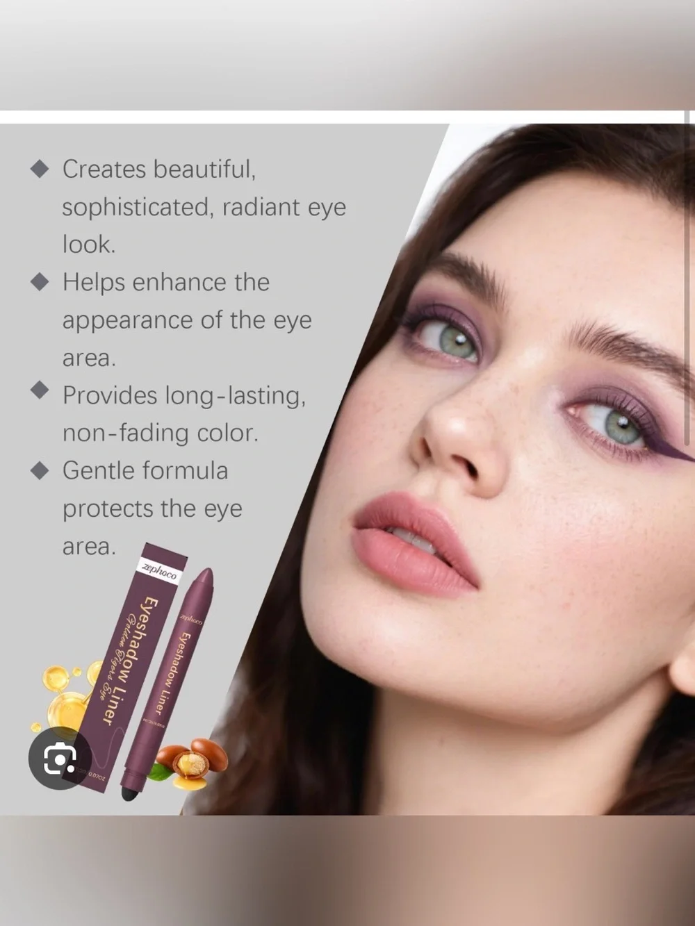 Zephoco Eyeshadow Liner Duo in Warm Champagne & Deep Golden Tiger’s Eye